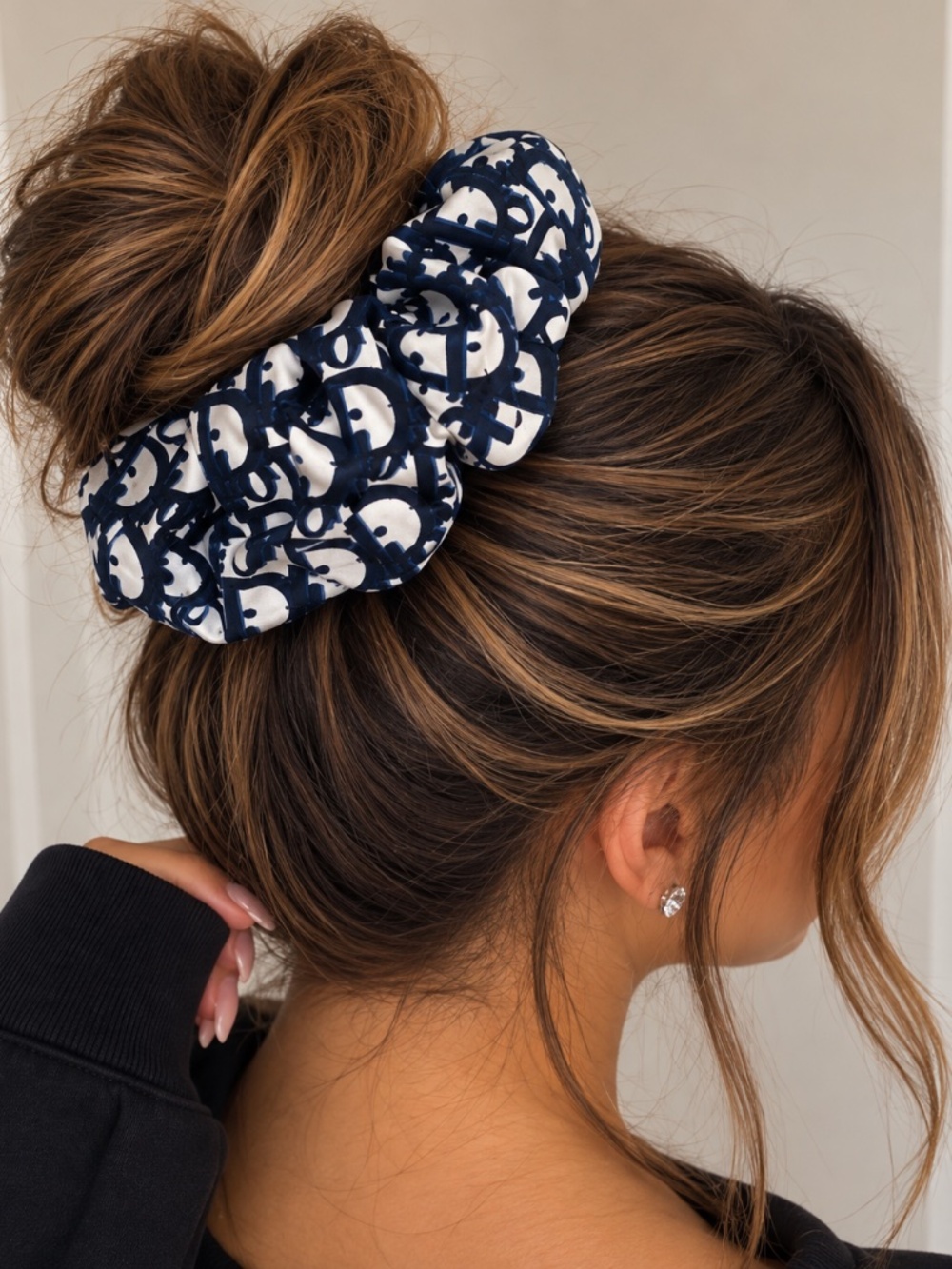 Blue CD Fashion Scrunchie